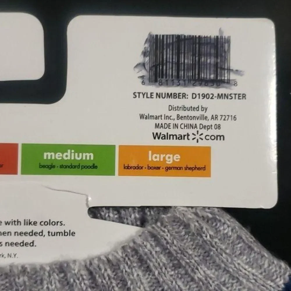 Monster knit gray yellow alien dog‎ sweater
